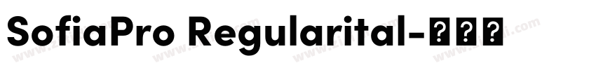 SofiaPro Regularital字体转换